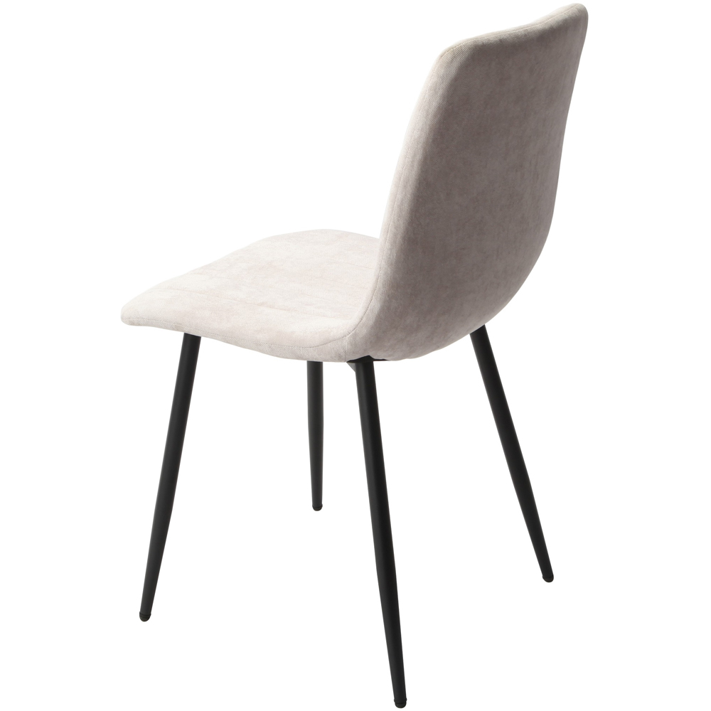 Core Products Aspen Set of 2 Natural and Black Straight Stitch Dining Chair Image 6