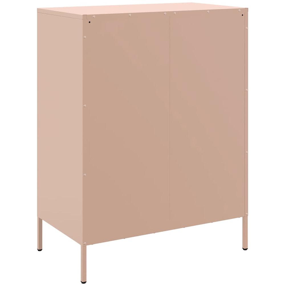 vidaXL 4 Drawer Pink Steel Industrial Style Sideboard Image 8