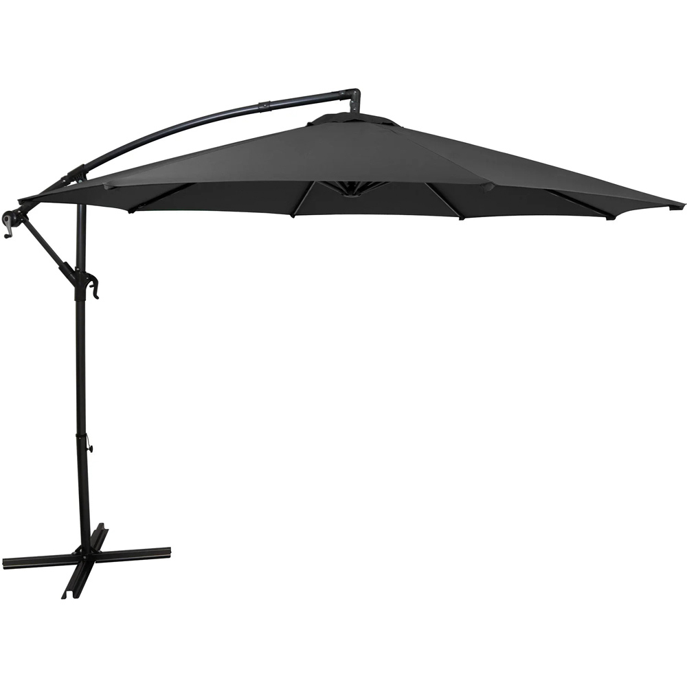 MonsterShop Grey Cantilever Parasol 3m Image 1
