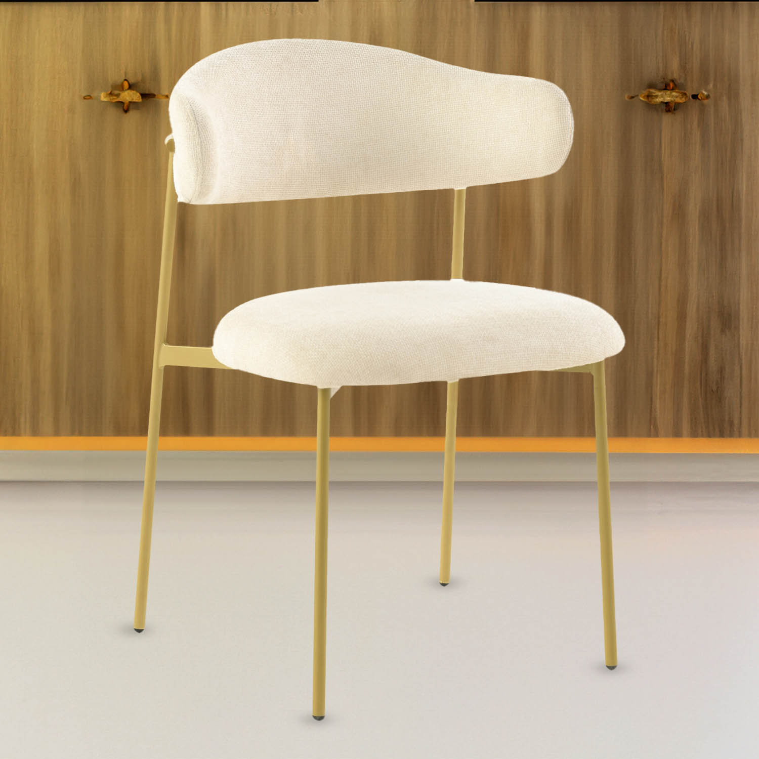 Palma Set of 2 Cream Dining Chairs Image 1