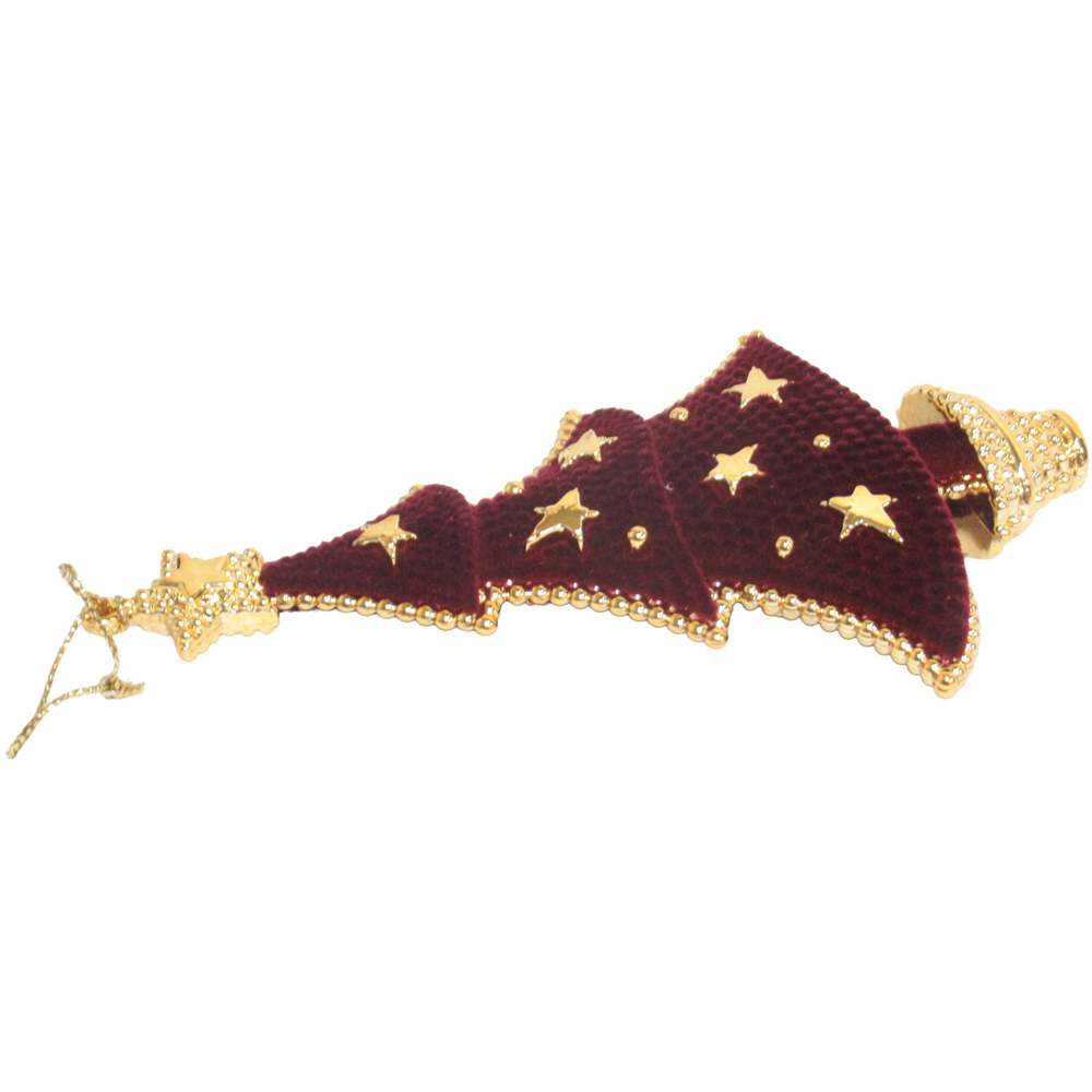 Burgundy and Gold Hanging Tree Decoration Image 3