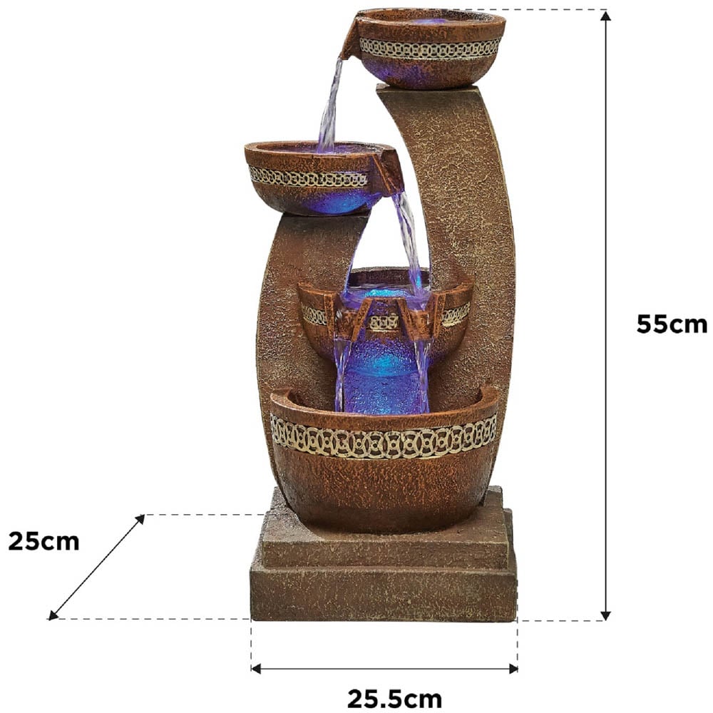 Stylish Fountain Azure Columns LED Water Feature Image 4