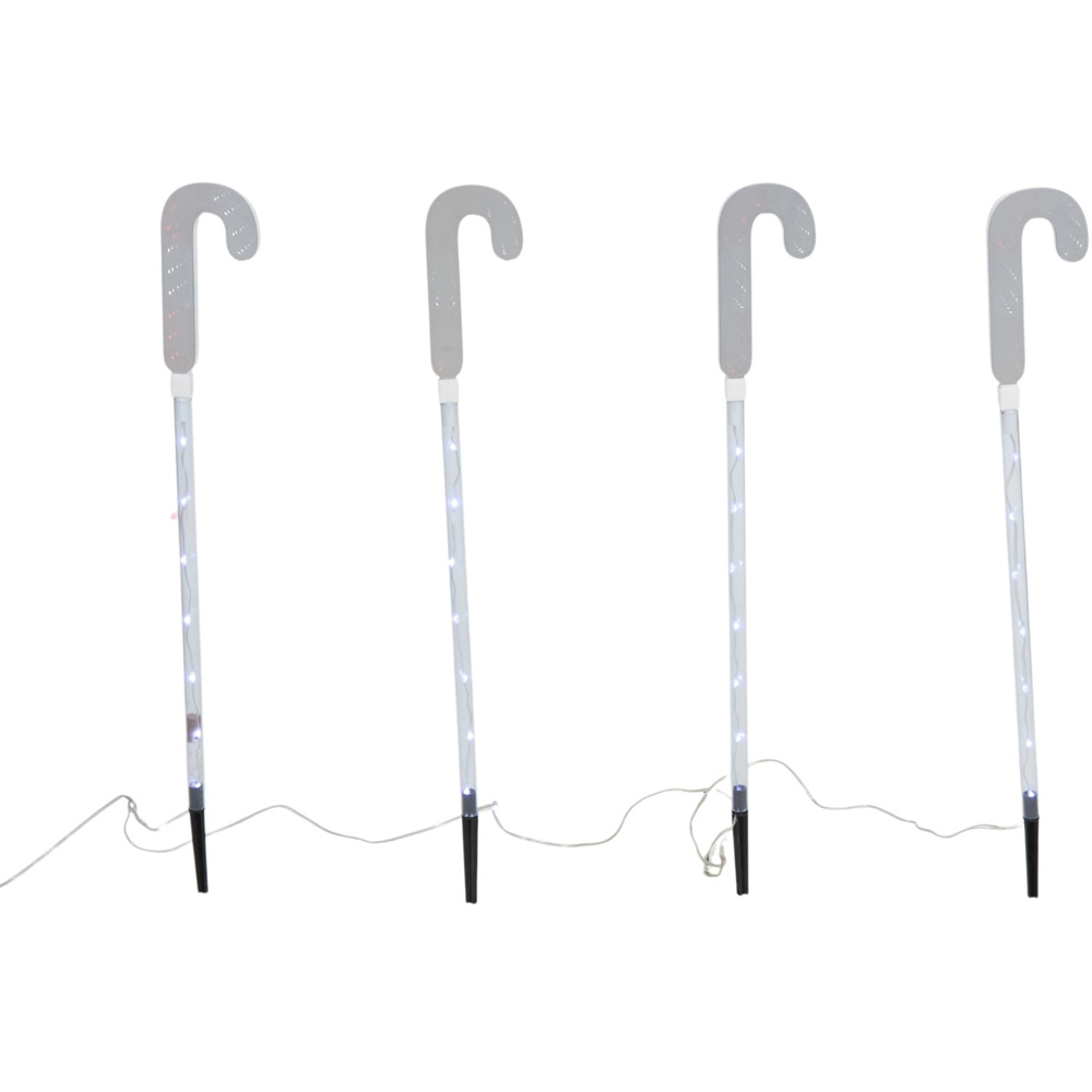 Pack of 4 Candy Cane Infinity Stake Lights Image 4