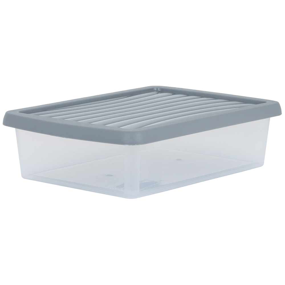 Wham 8L Stackable Plastic and Clear Storage Box and Lid 3 Pack Image 3