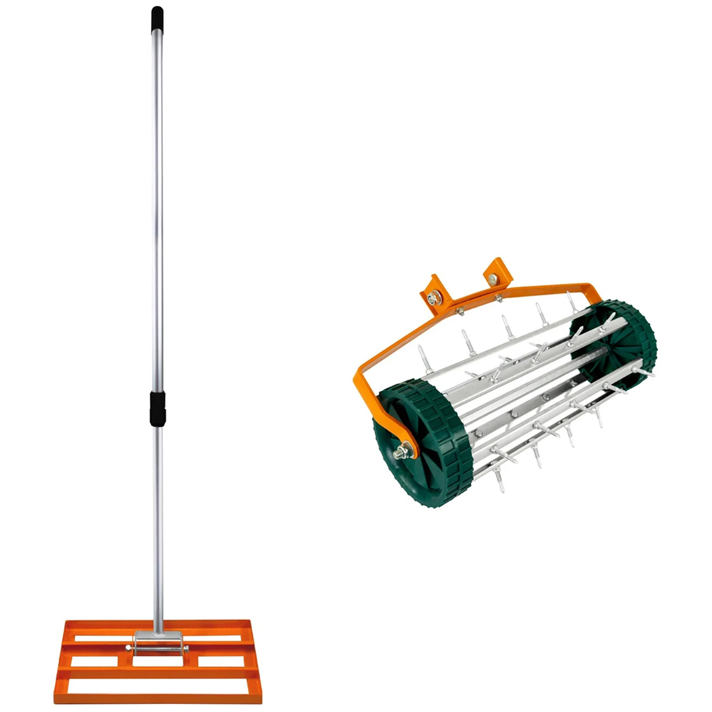 Monstershop Orange Lawn Leveller and Aerator 50cm Image 1