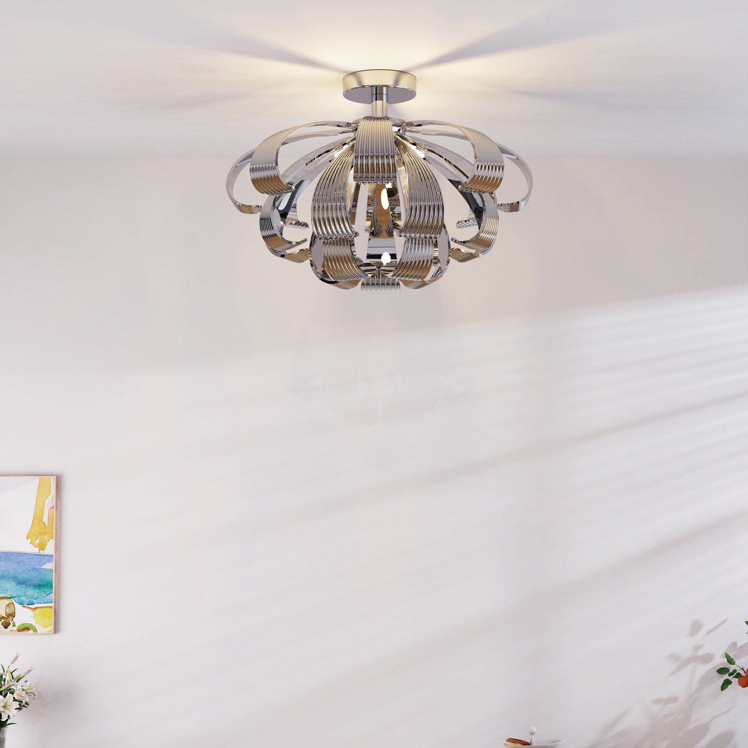Milan Ceiling Fitting Chrome Image 2