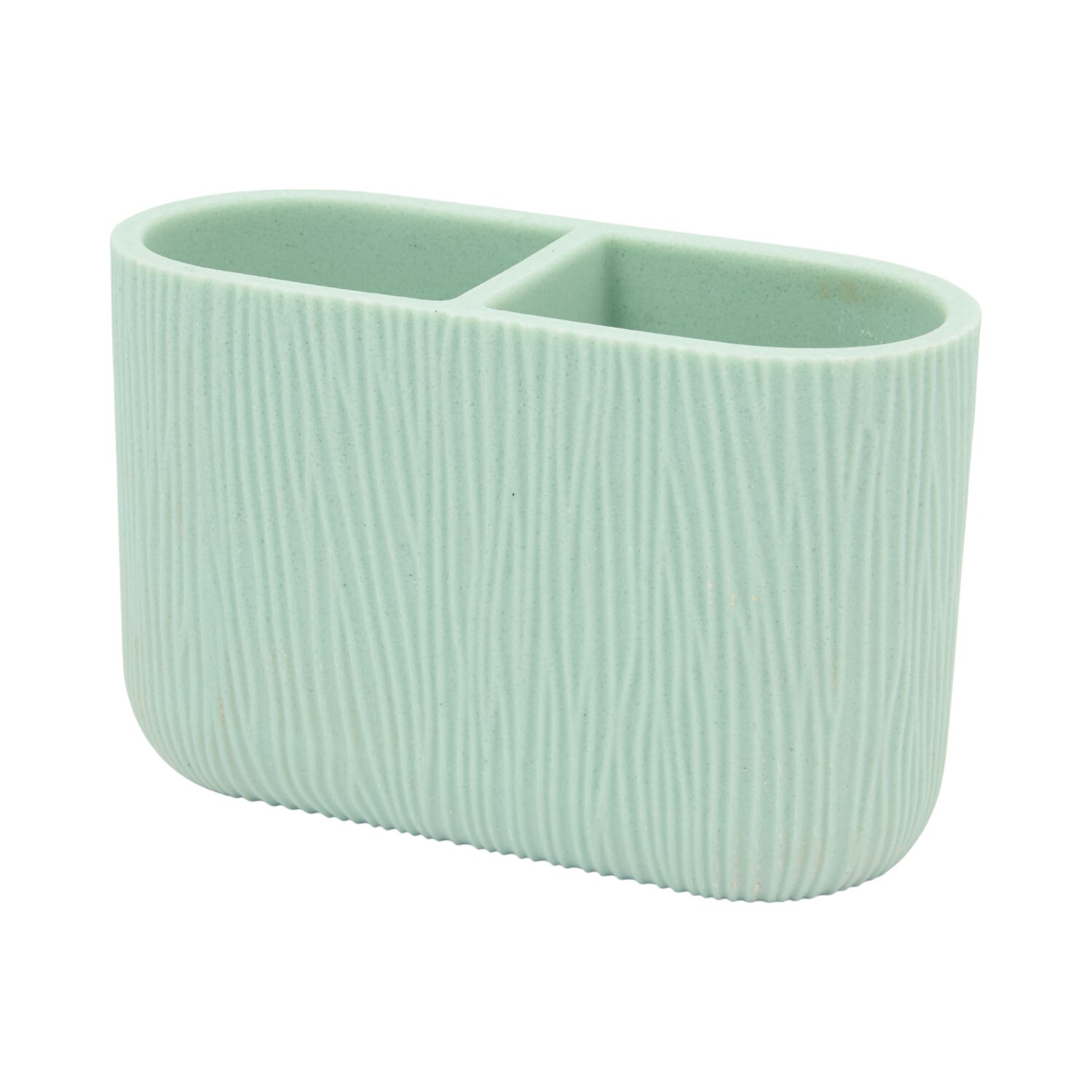 Ribbed Wave Toothbrush Holder Sage Green Image 2