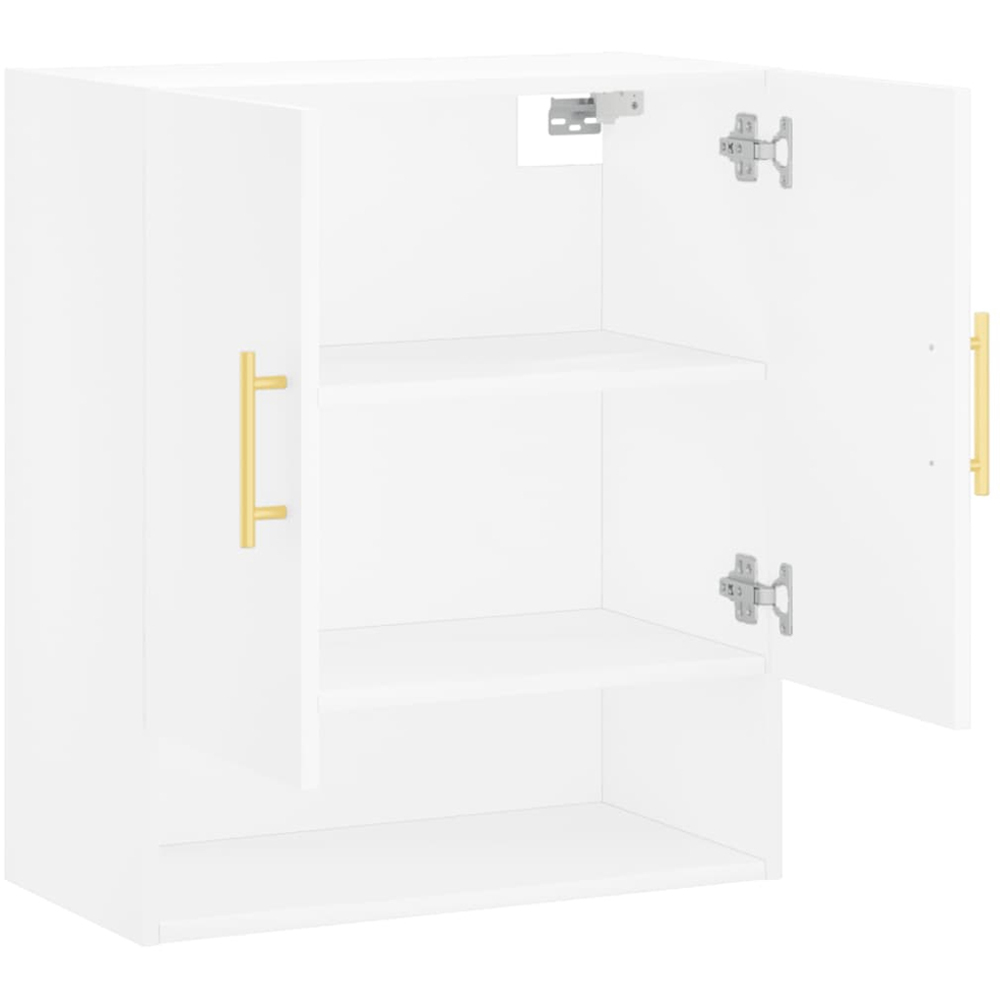 vidaXL 2 Door Single Shelf White Wall Cabinet Image 6