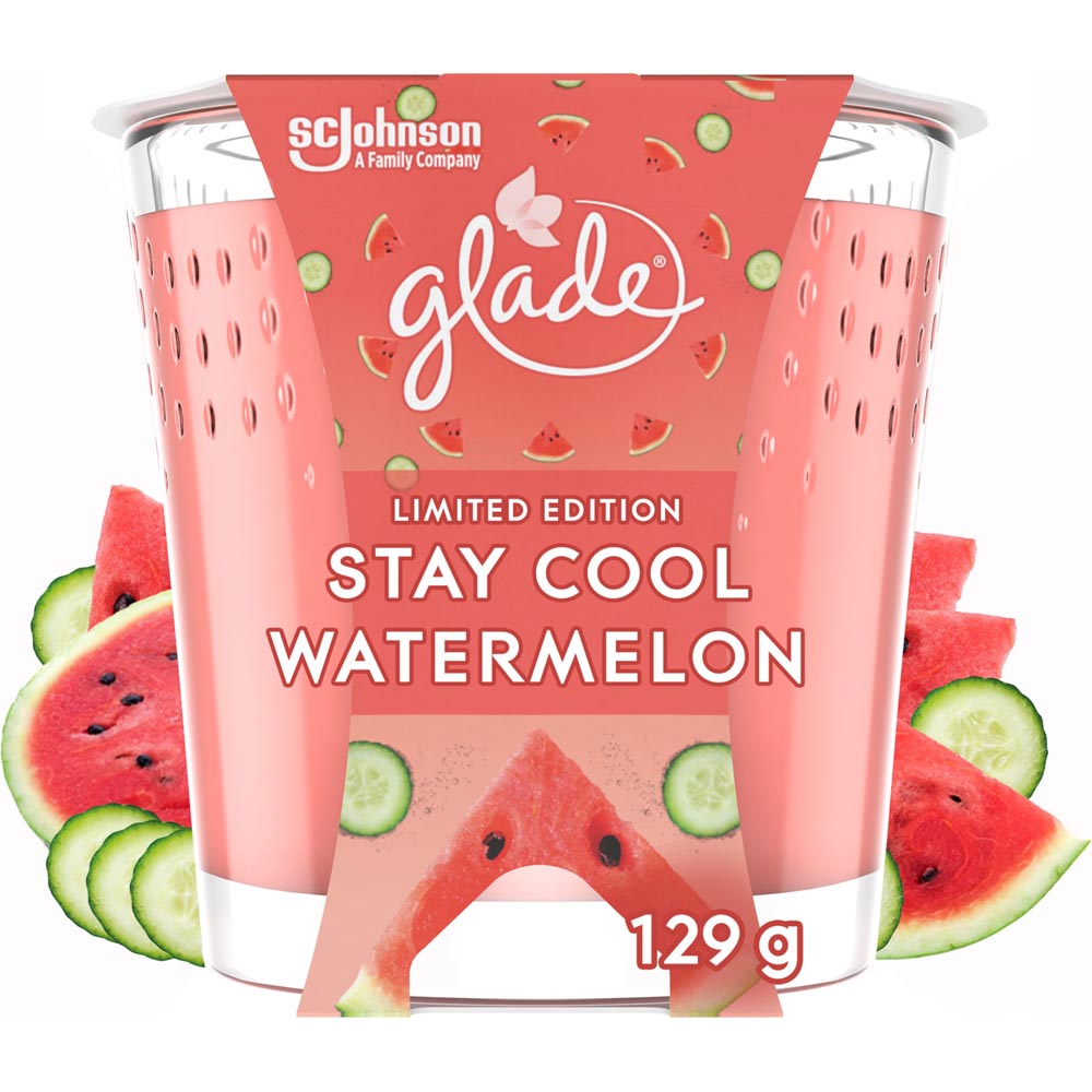 Glade Stay Cool Watermelon Scented Candle 129g Image 2