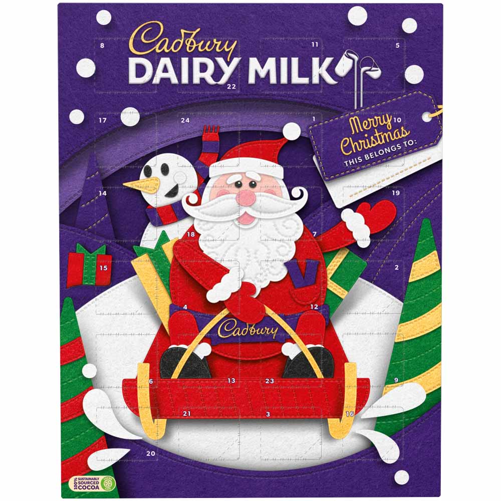 Cadbury Dairy Milk Advent Calendar 90g Image 1
