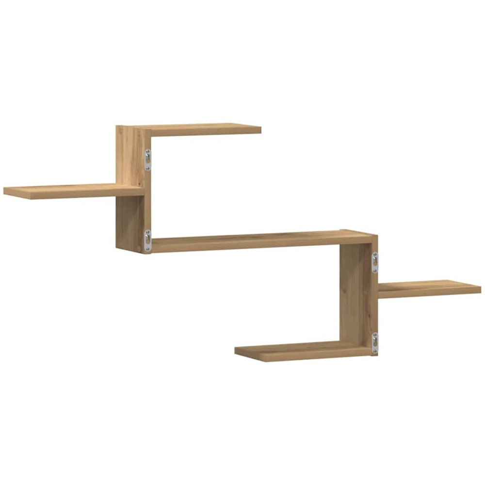 vidaXL 104 x 15 x 49cm Artisan Oak Wall Shelf Image 5