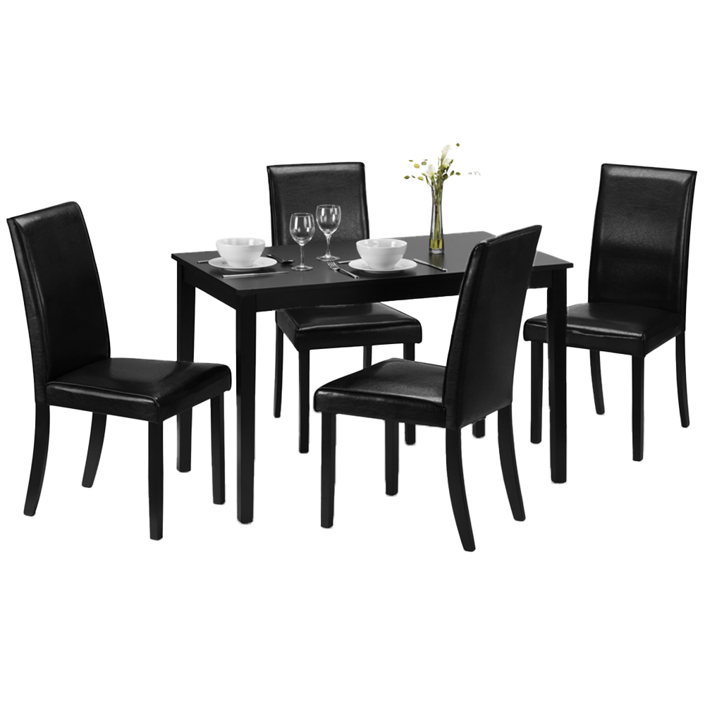 Julian Bowen Hudson 4 Seater Dining Table Black Image 7