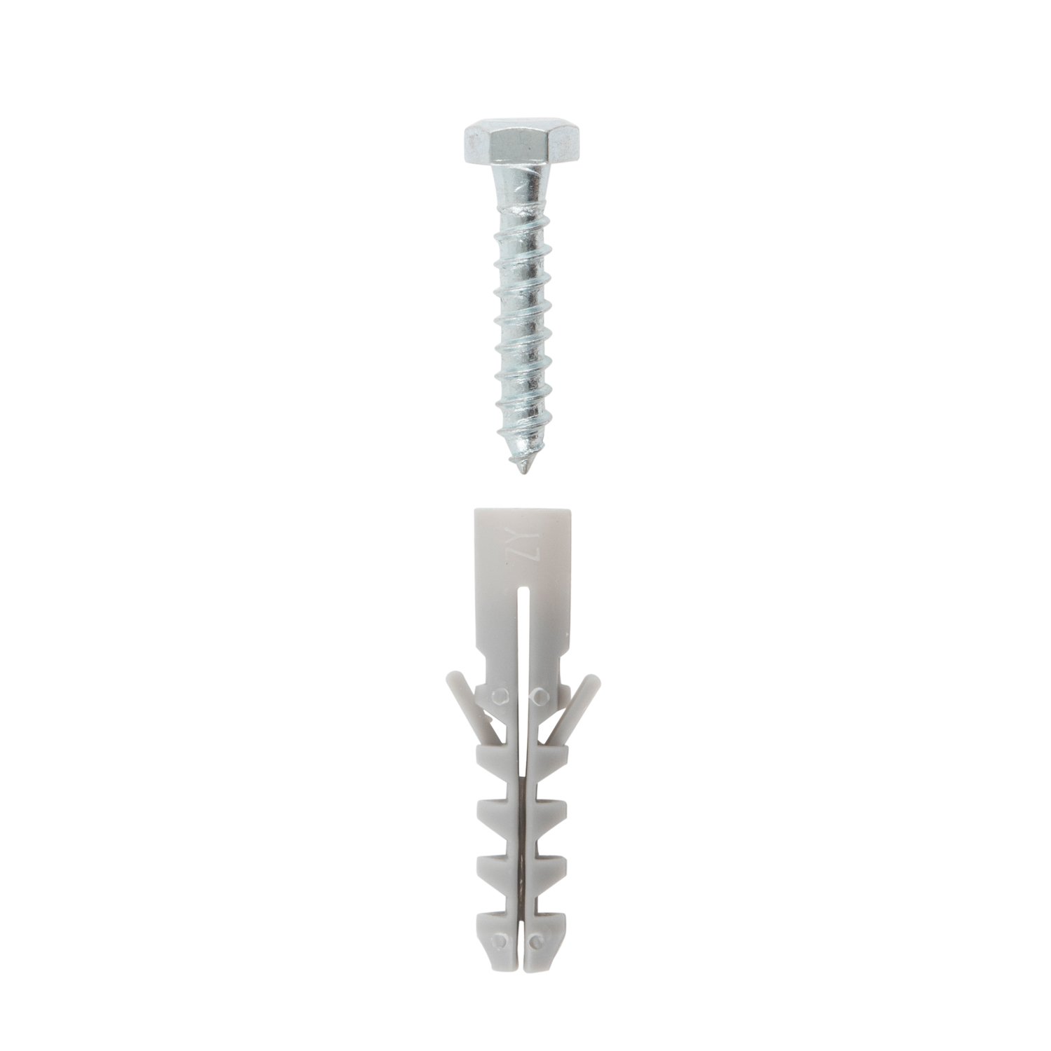 Hiatt M8 80mm Zinc Plated Coach Screws with Wall Plugs 8 Pack Image 2
