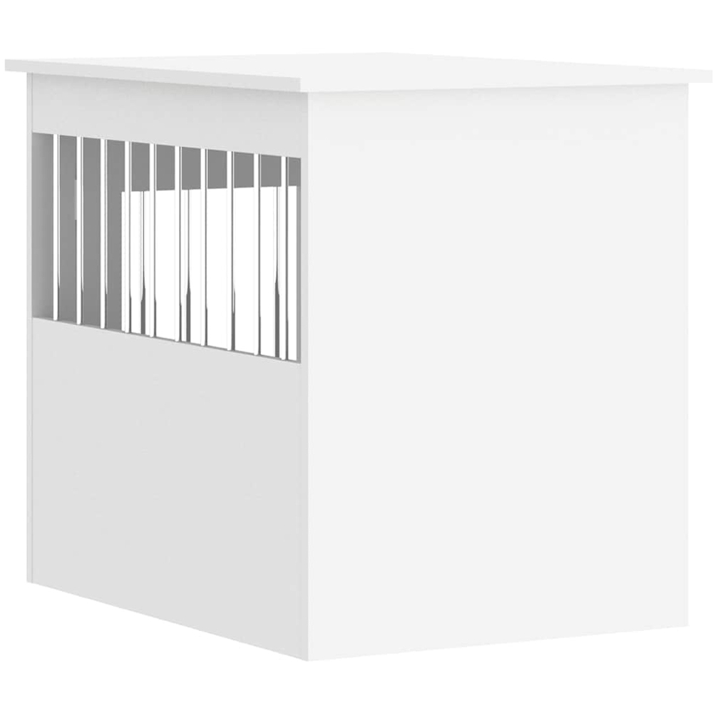 vidaXL White Processed Wood Dog Crate Furniture 55 x 75 x 65cm Image 8