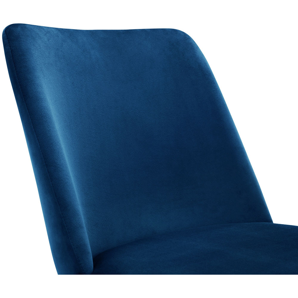 Julian Bowen Delaunay Set of 2 Blue Dining Chair Image 5