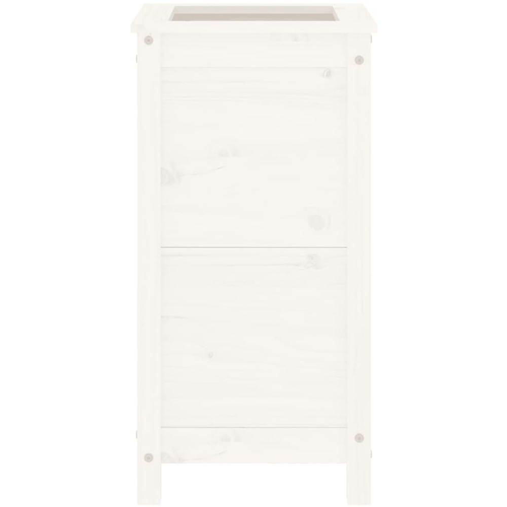 vidaXL White Solid Pine Wood Tall Garden Planter 78 x 40 x 40cm Image 4