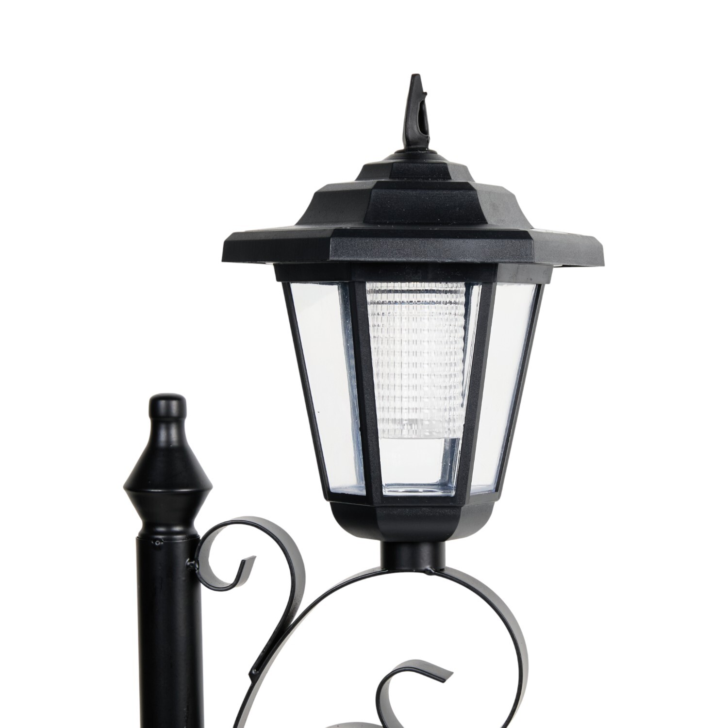 Solar Plant Pot Post Light Black Image 9