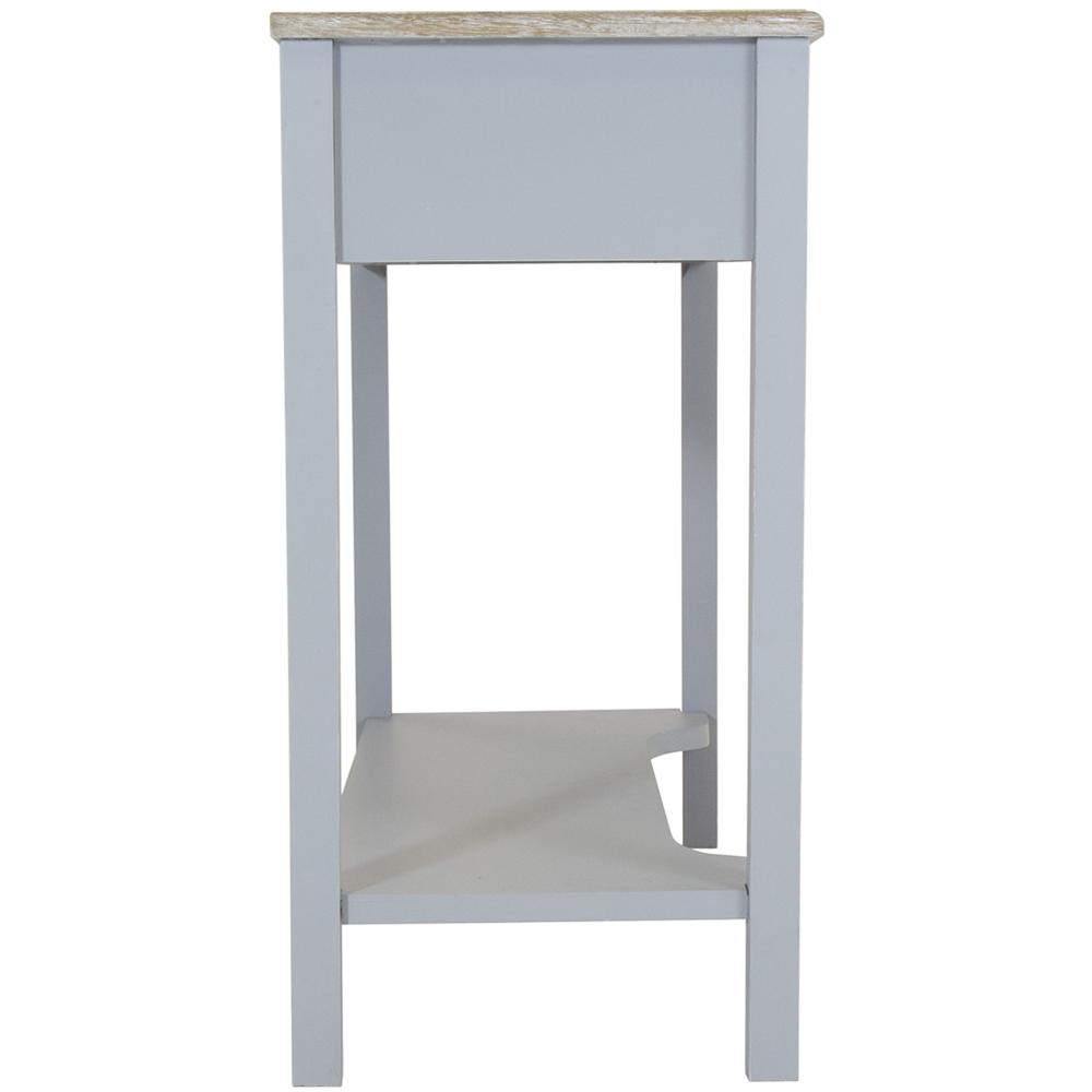 Charles Bentley Loxley 2 Drawers Grey Console Table Image 5