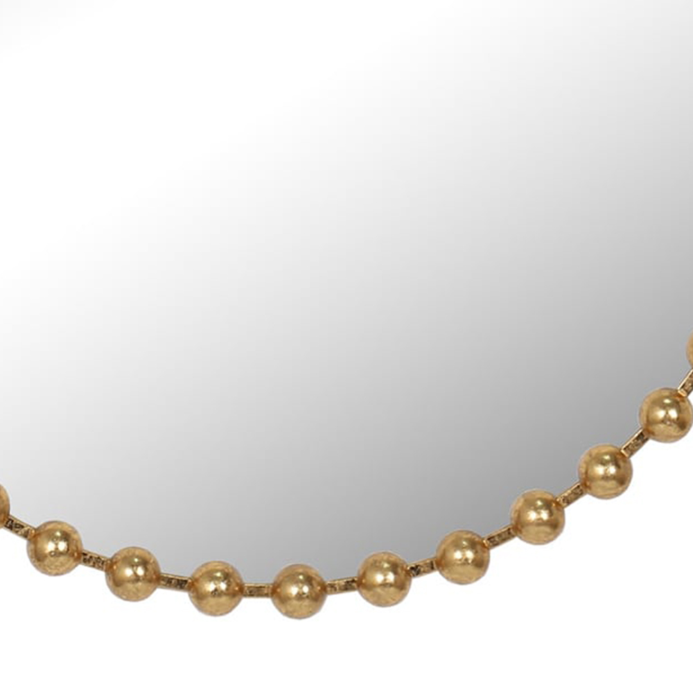 Gold Circular Beaded Mirror 80cm Image 5
