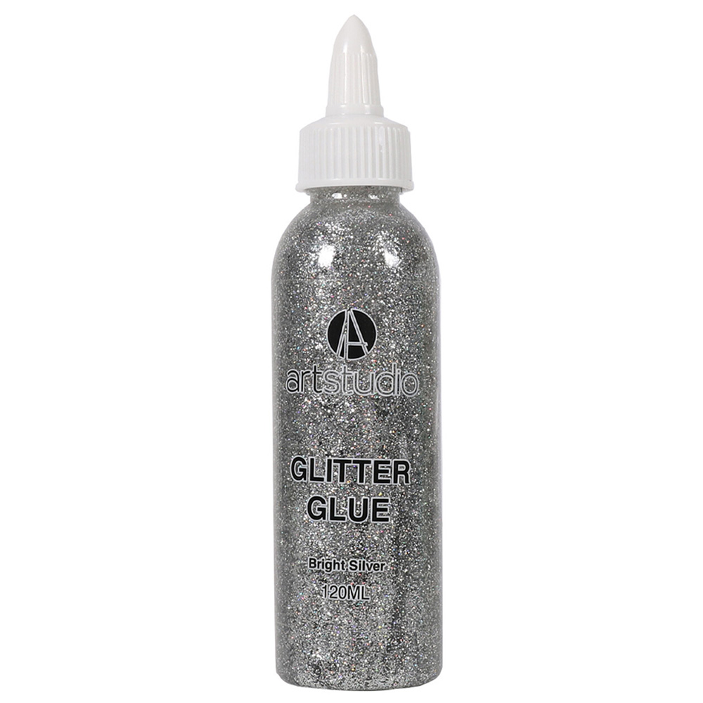 Art Studio Glitter Glue - Bright Silver Image