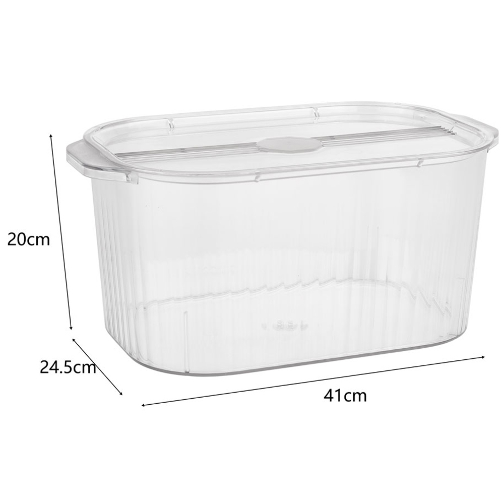 Living and Home 20 x 24.5 x 41cm Clear Plastic Container Storage Box Image 5