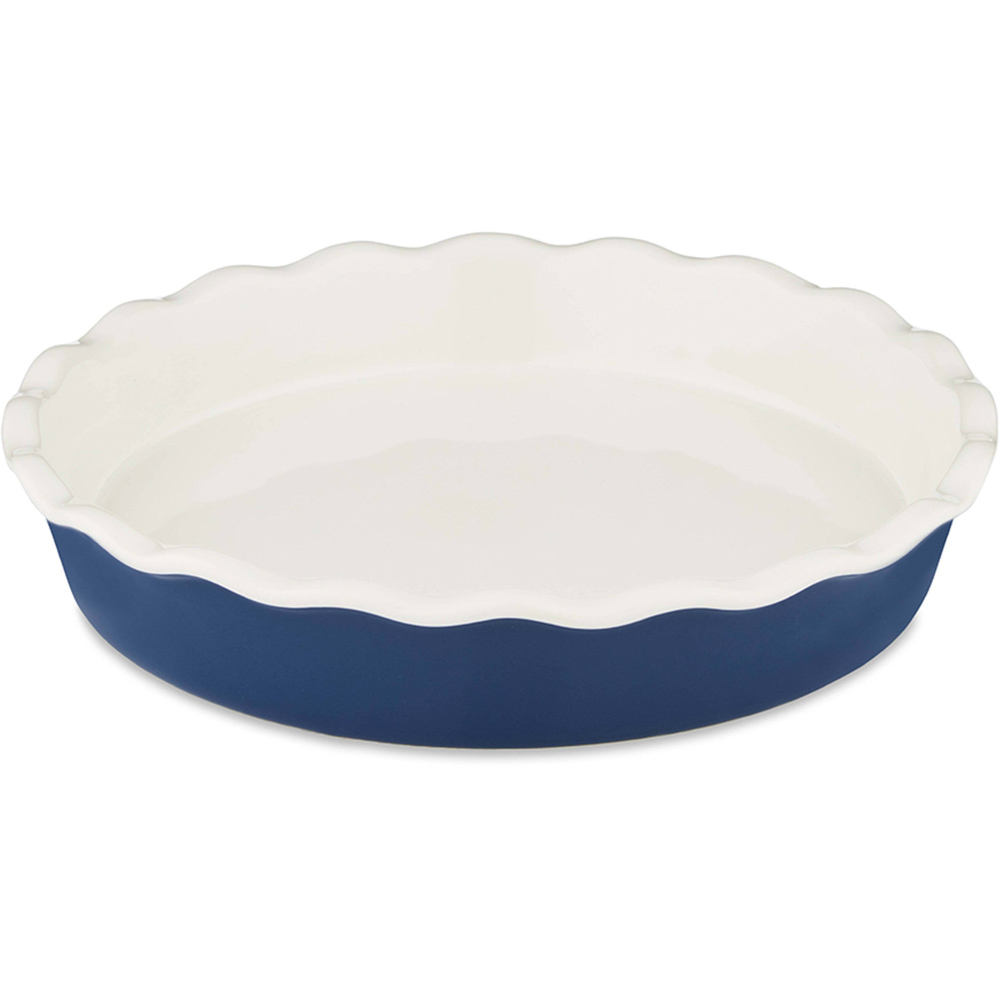 Barbary and Oak 27cm Limoges Blue Ceramic Pie Dish Image 1