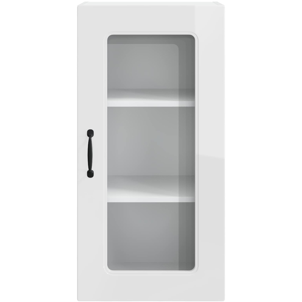 vidaXL Kalmar Single Door High Gloss White Wall Kitchen Cabinet Image 4