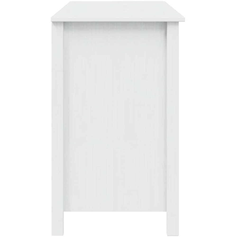 vidaXL Hill 3 Drawer Compact Pine Wood Home Desk White Image 6