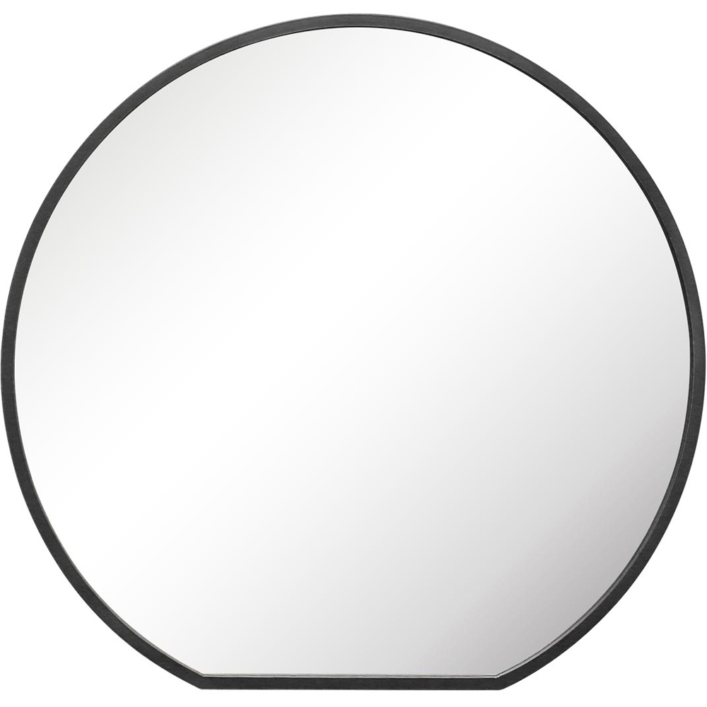 MirrorOutlet The Circulus Black Framed Circular Wall Mirror 126 x 120cm Image 1