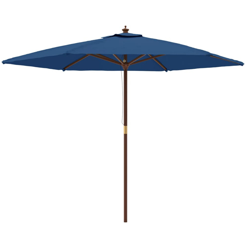 vidaXL Blue Garden Parasol 2.4 x 2.9m Image 1