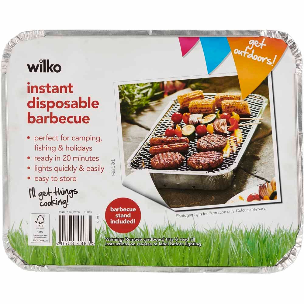 Wilko Disposable Tray BBQ Image 2