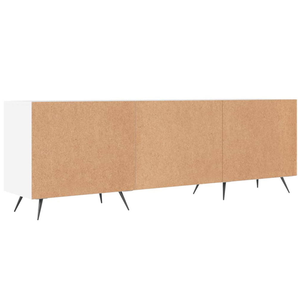 vidaXL 2 Door 2 Shelf White TV Cabinet Image 8
