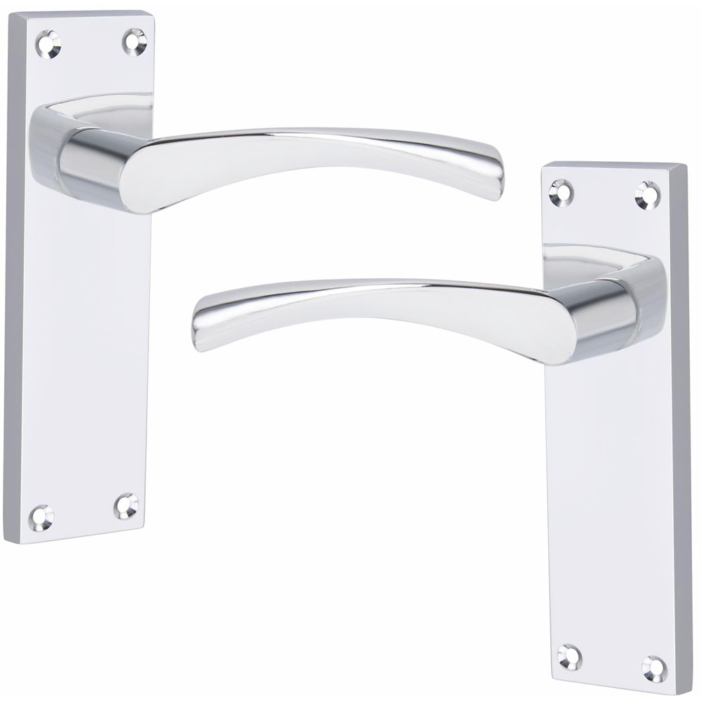 Golden Grace Silver Victorian Scroll Astrid Latch Door Handle 5 Pack 150 x 40mm Image 3