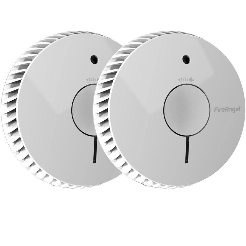 Pack of 2 FireAngel Optical Smoke Alarm - White Image 1