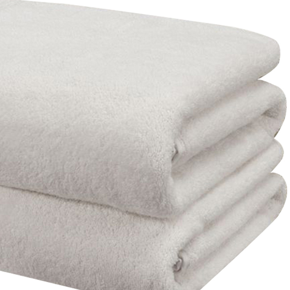 Rapport Home So Soft Super Soft and Absorbent Cotton White Bath Sheet Image 3