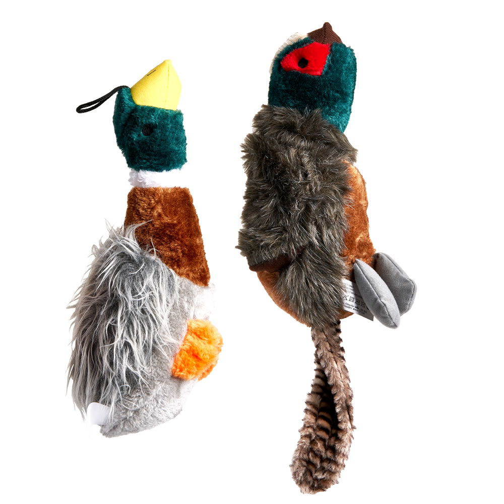 Single Wilko Pheasant and Mallard Dog Toy in Assorted styles Image 1