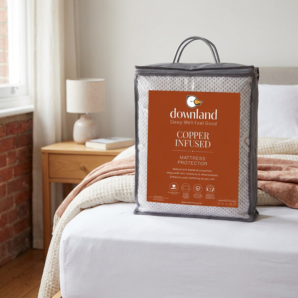 Downland Copper Infused Mattress Protector White Superking Image 4