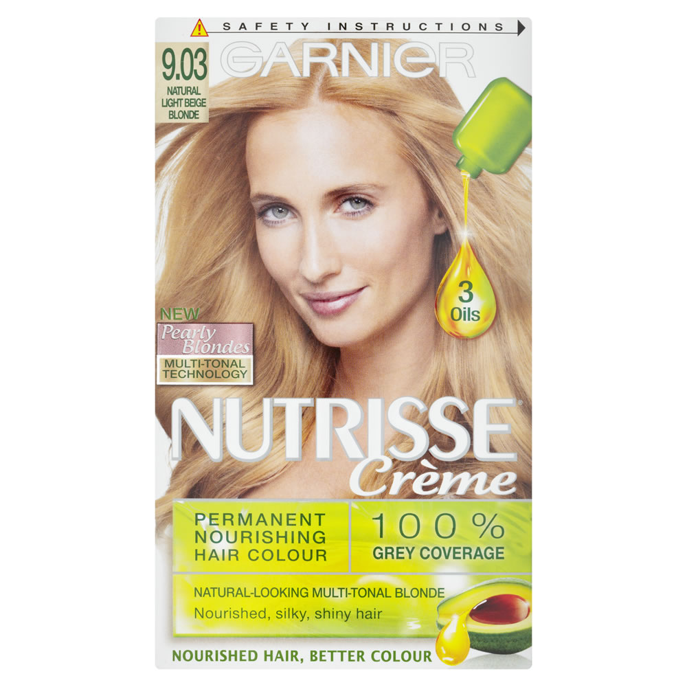 Garnier Nutrisse Light Beige Blonde 9.03 Permanent  Hair Dye Image