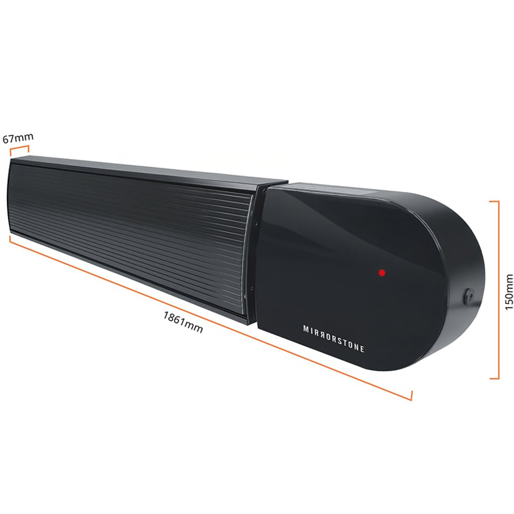 Mirrorstone Ionis Black Infrared Bar Heater 3000W Image 9