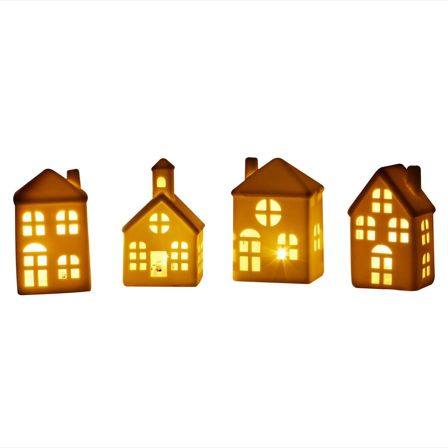 Set of 4 LED Houses Image 2