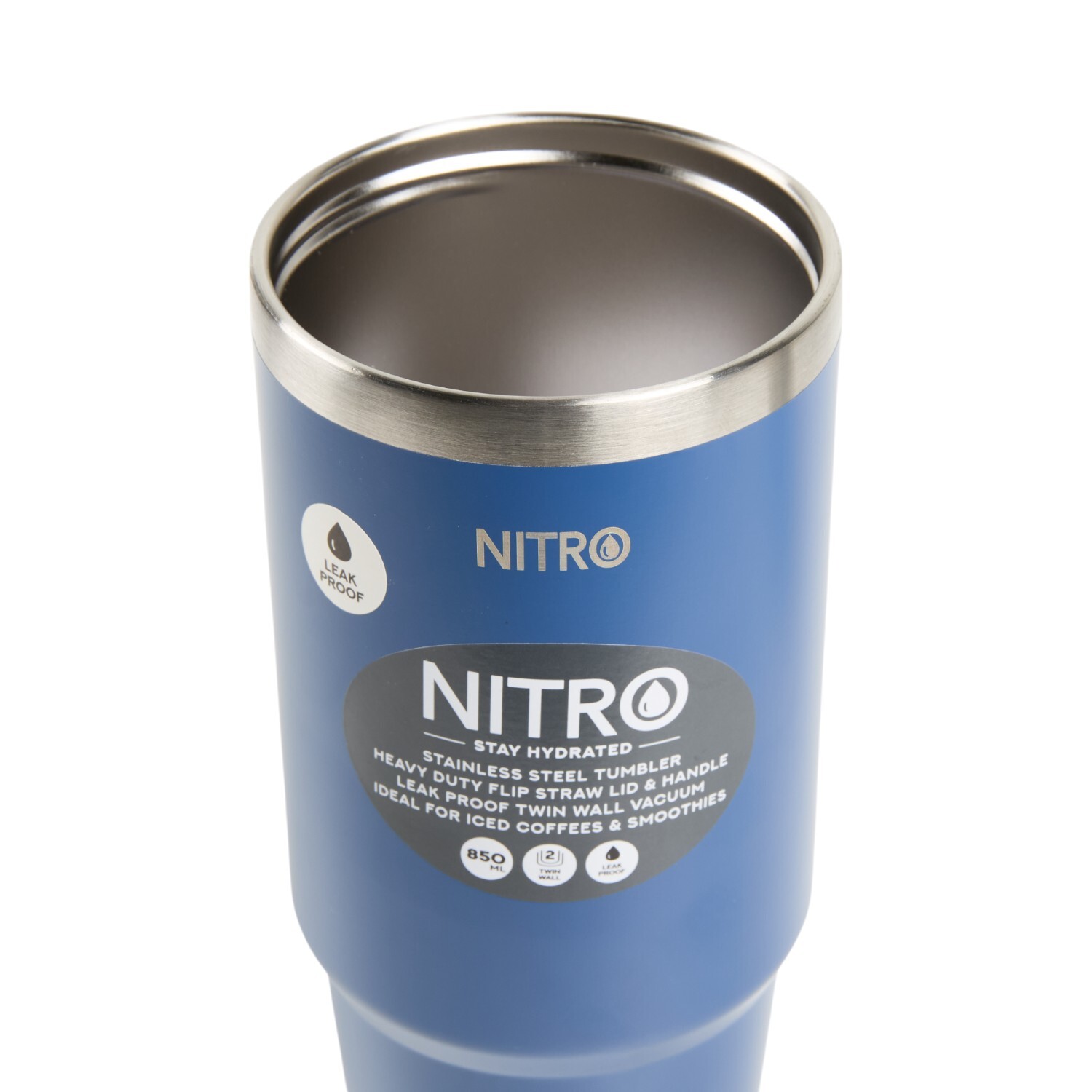 Nitro Stainless Steel Vacuum Tumbler with Handle Image 5