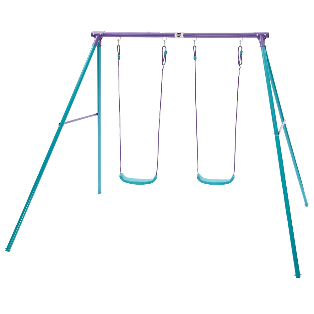 Plum Play Sedna Purple and Teal Double Swing Set Image 1