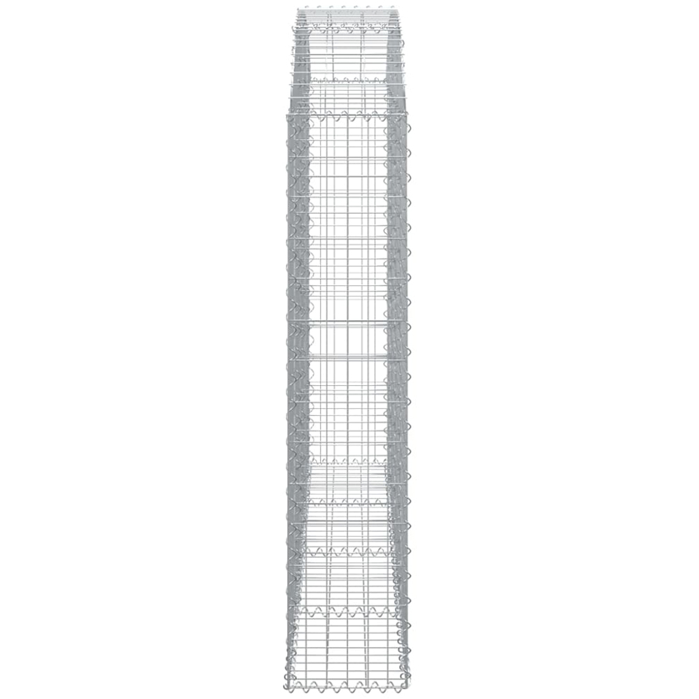vidaXL Silver Galvanised Iron Gabion Basket 200 x 30 x 140/160cm Image 3