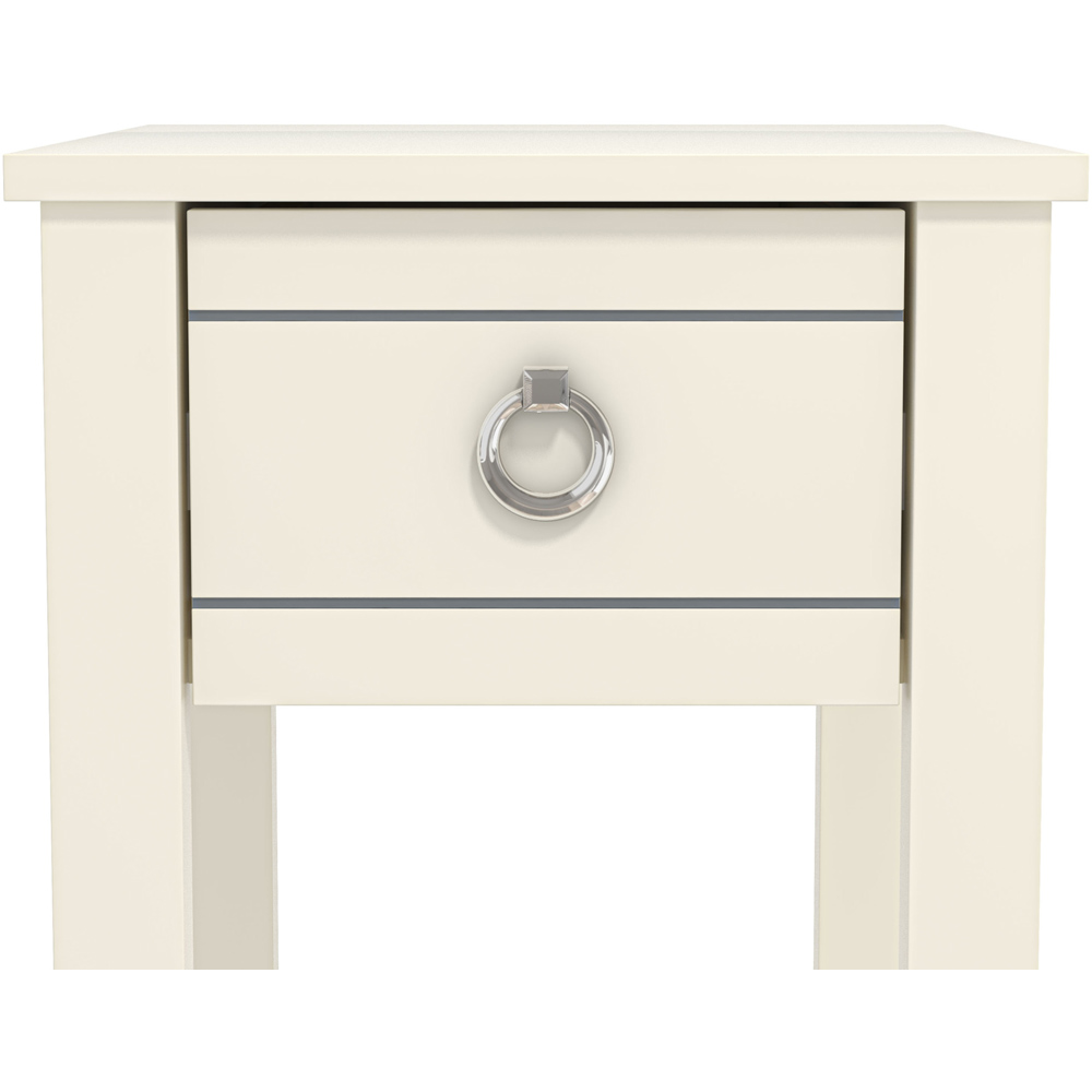 GFW Clovelly Single Drawer Ivory Bedside Table Image 5