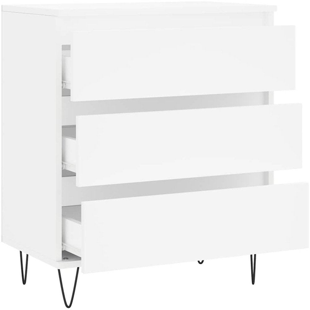 vidaXL 3 Drawer White Sideboard Image 6
