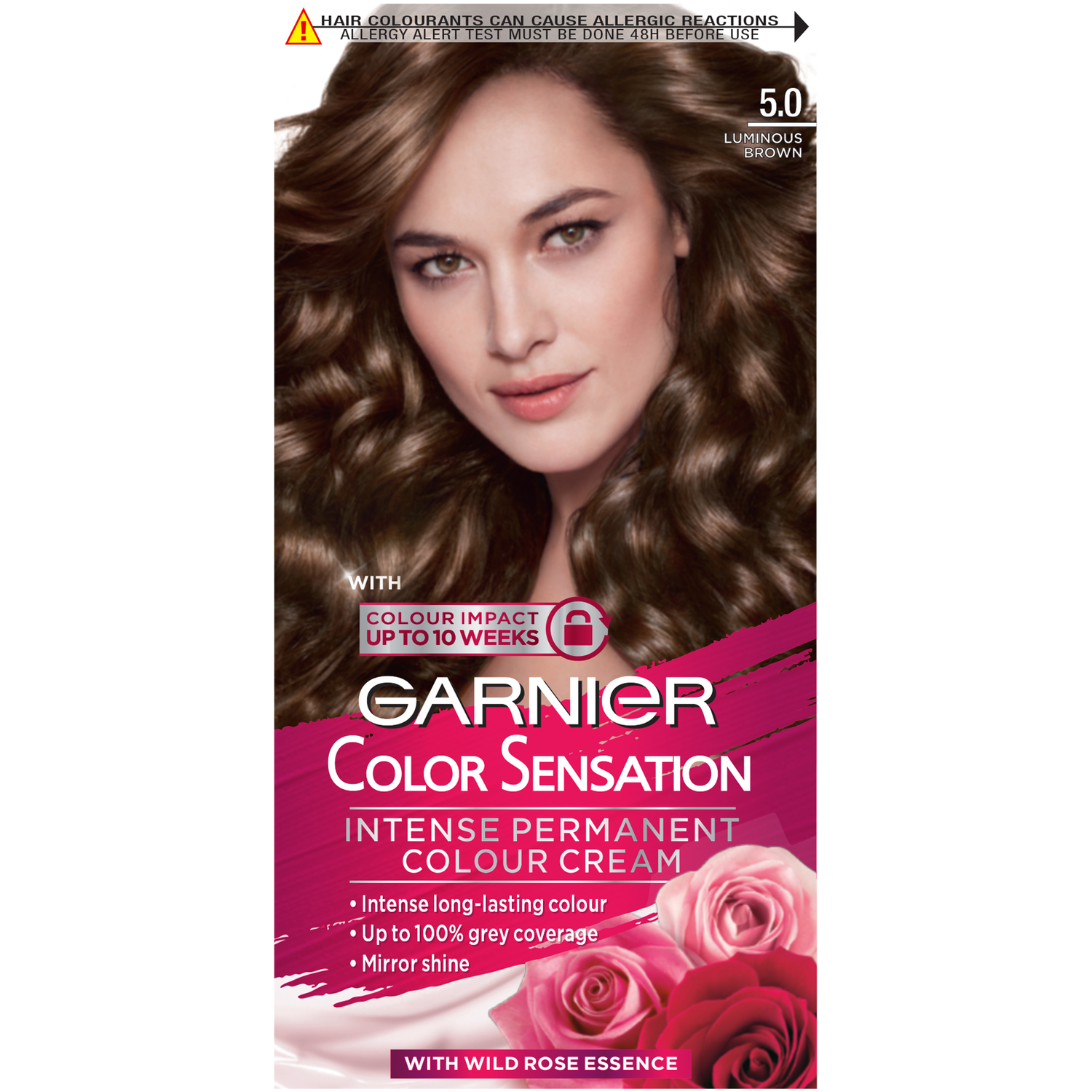 Garnier Colour Sensation Permanent Colour Cream - 5.0 Luminous Brown Image 1