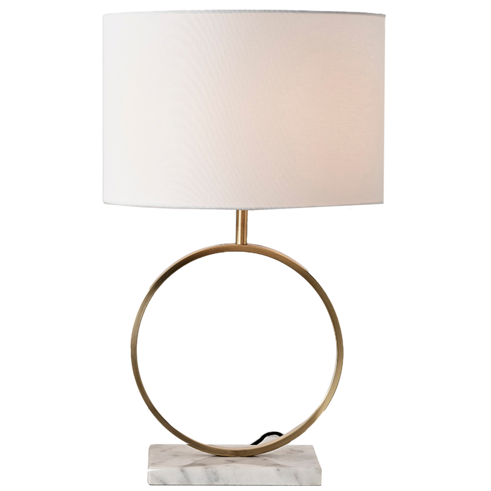 Furniturebox Crocus White and Gold Table Lamp Image 1