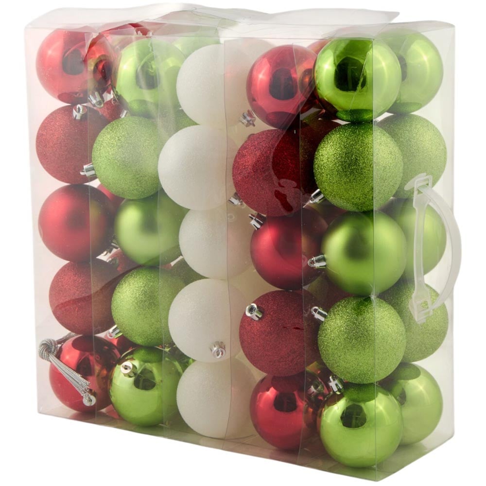 Set of 50 Candy Cane Lane BaublesMulticolour Image 1