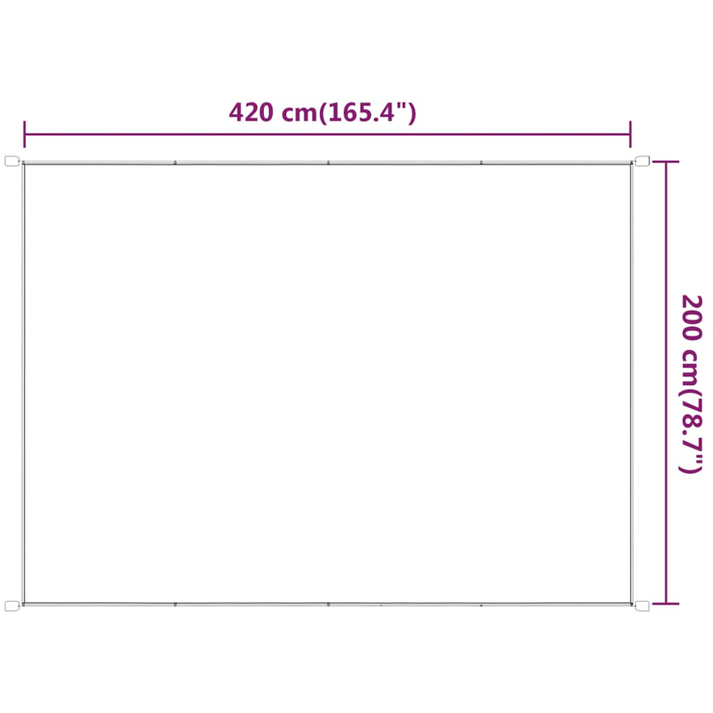 vidaXL Green Oxford Fabric Vertical Awning 2 x 4.2m Image 6