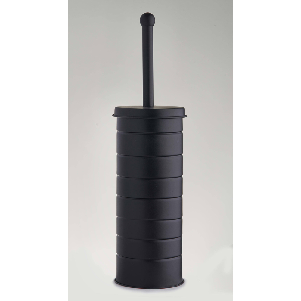 OurHouse Black Toilet Brush and Bin Image 4